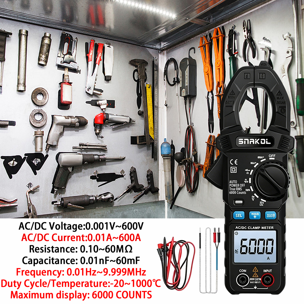 Zljmeter SK203 Mini Alicate Amperímetro Digital Segurança Detecção NCV 600A 600V Ferramenta Multímetro De Alcance Automá