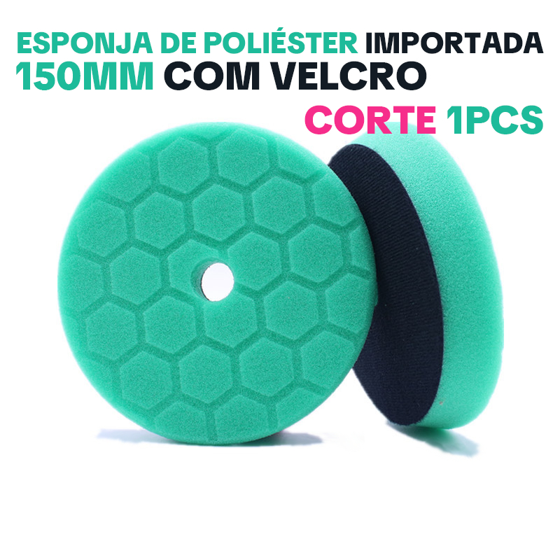 Kit 1 Boina de Espuma importada 5 Polegadas para Polimento Automotivo Corte, compatível com roto orbital