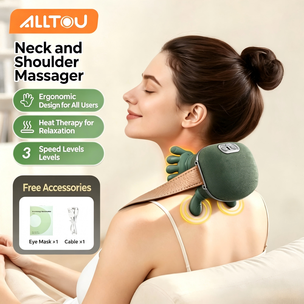 Massageador Cervical Elétrico 3 Níveis Temporizador USB Fisioterapia