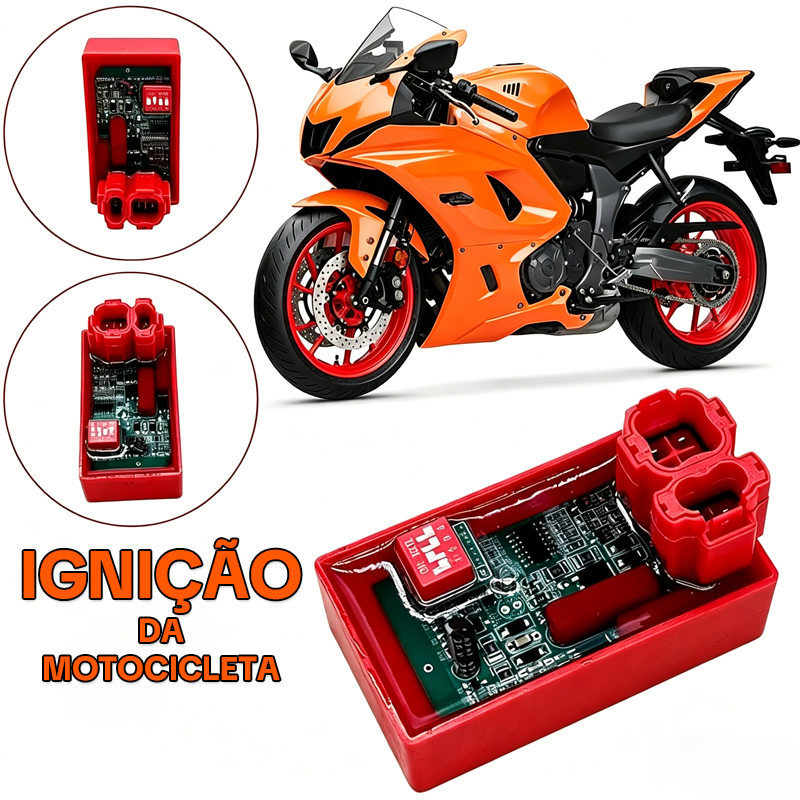 Interruptor de Ignição AC CDI 6 Pinos Ajustável 4000-12000RPM - Alta Performance Compatível com GY6/CB150/CB200DC