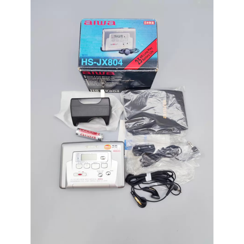 Walkman Cassete Aiwa JX804 (Fabricado No Japão , Novo Estoque Antigo) , Reprodutor/Gravador/Rádio 3 Em 1 De Alta Qualida