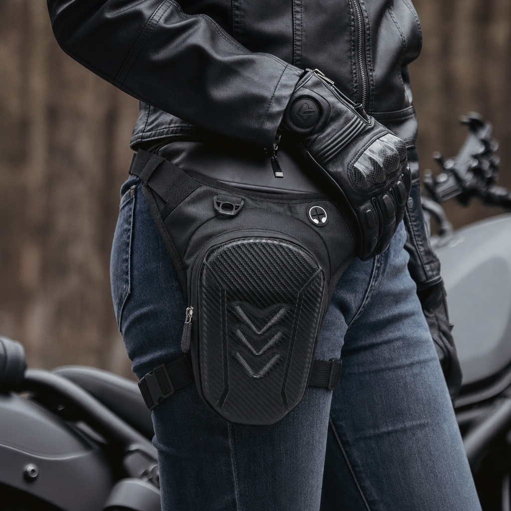 Bolsa Tática Impermeável 3 em 1 para Moto e Caminhadas – Bolsa de Perna Conversível, Ajustável