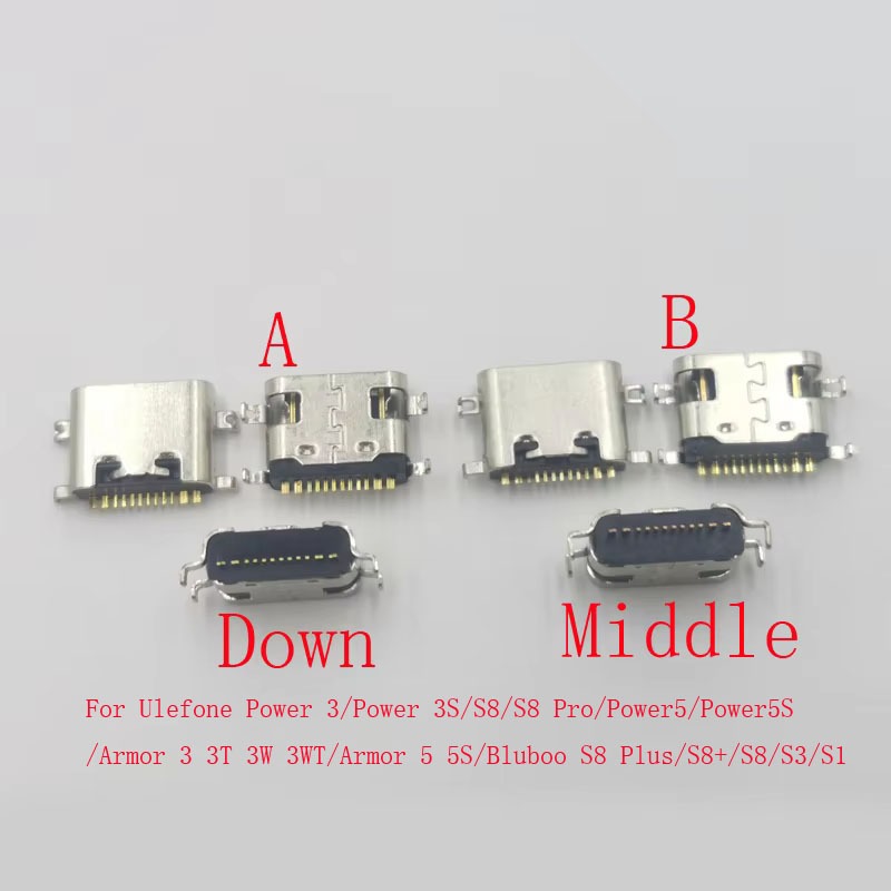 10-50 Pçs Conector USB Plug Para Bluboo S8 Plus S3 S1 Ulefone Armadura 3T 3W 3WT Potência 3 3S 5 5S Carregador De Carreg