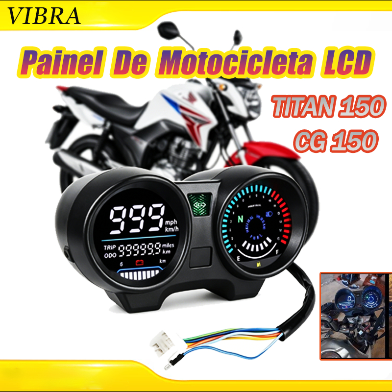 Painel Digital LED CG150/TITAN 150 Velocímetro Modificação da motocicleta Painel de instrumentos LCD PARA
