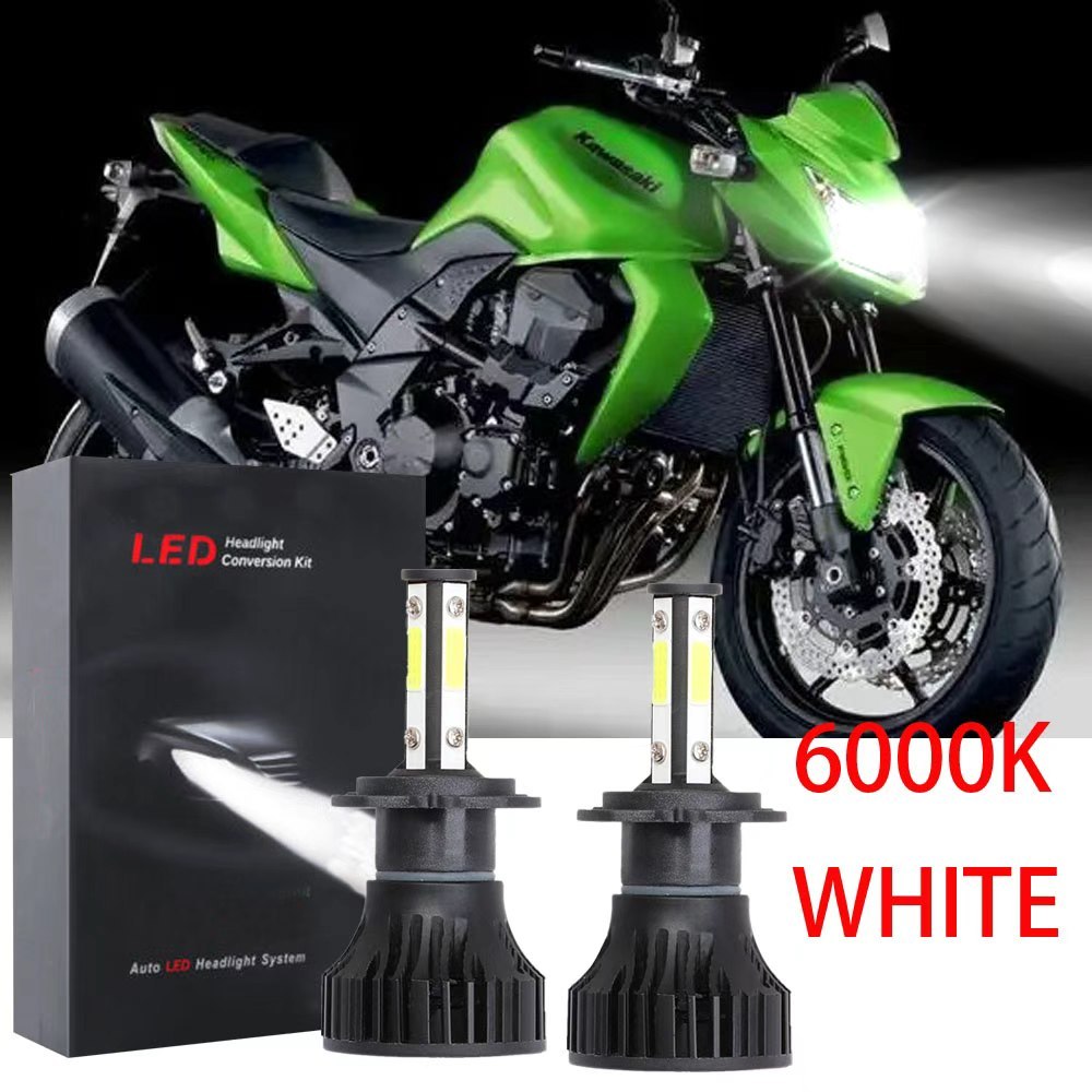 Para Kawasaki Z750 Z800 Z900 (Lâmpada Principal)-DZB ZFB XB Frente H7 Lâmpadas De Farol LED 9-32V 6000K Branco Brilhante