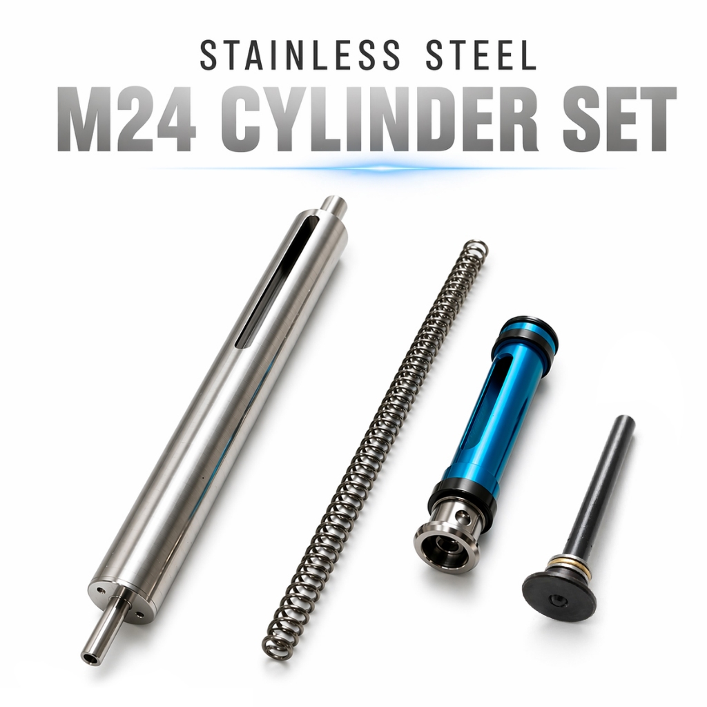 Kit De Cilindro Masamune Para AEG Marui M24 , Guia De Mola De Aço CYMA M24 45 ° Cabeça Especializada Em Pistão De 90 Gra