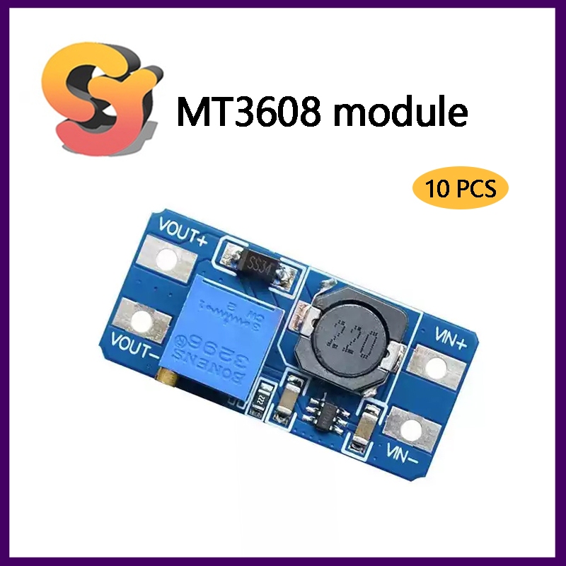 [Fonte de estoque pronto] Módulo MT3608 DC-DC Placa de alimentação de impulso ajustável 3.7 V a 5/6/9/12/24 V 2A Módulo