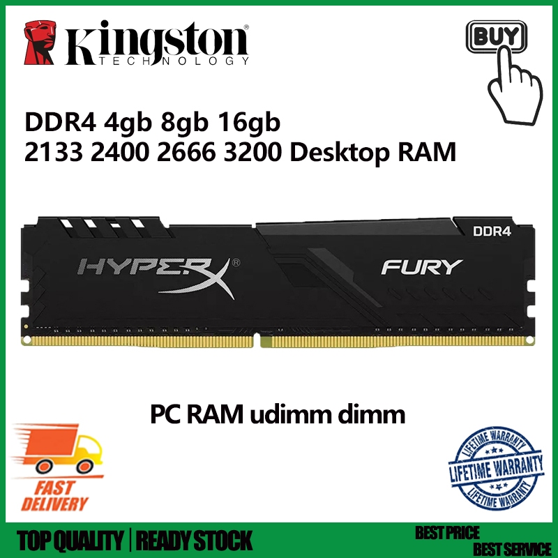 Kingston DDR4 1.2V HyperX FURY RAM 4GB 8GB 16GB 2133/2400/2666/3200MHz PC4 PC De