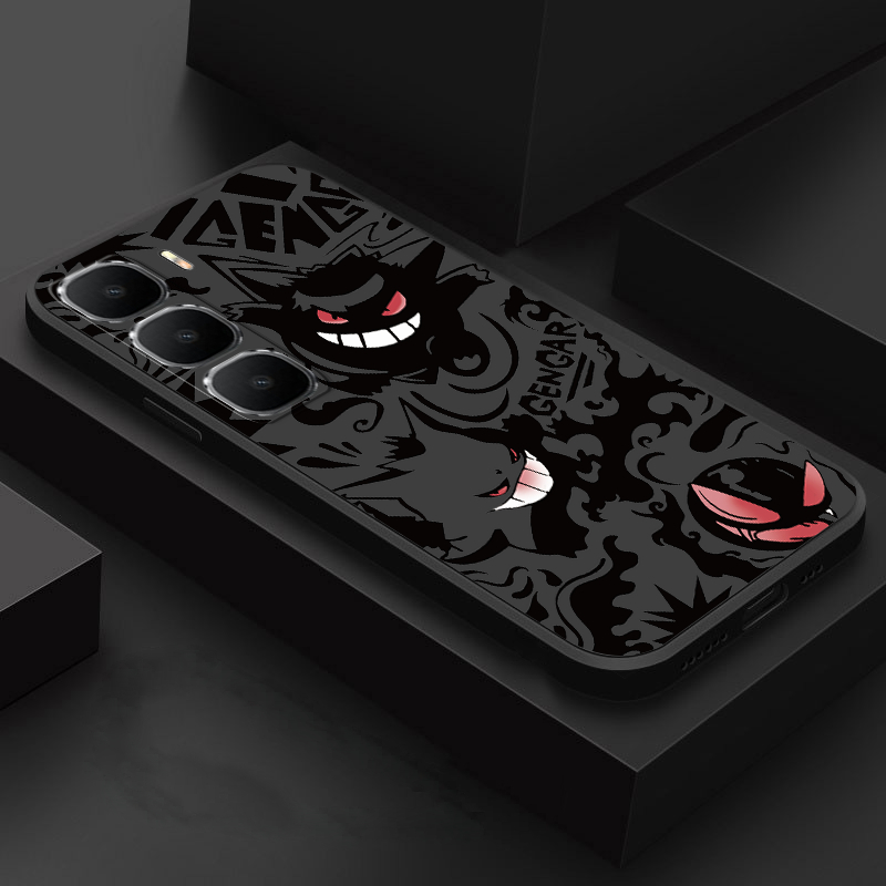 Capa De Silicone Líquido Para infinix Hot 60i 60 Pro Caso Pokemon Gengar Monstro Bonito Macia