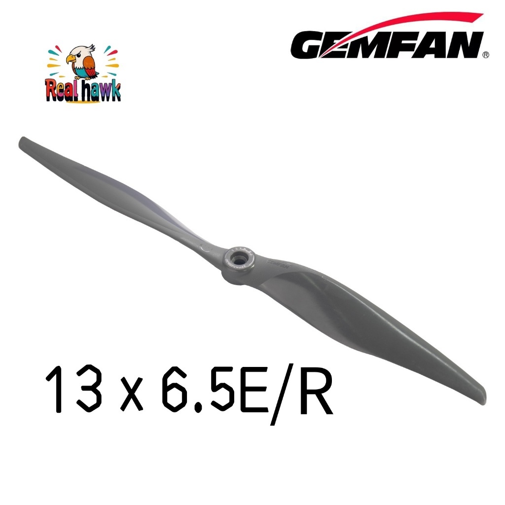 1 Unidade Hélice GEMFAN Vortex 13x6.5E/R Nylon Vidro CCW/CW - Alto Desempenho Upgrade para ASA Fixa RC Supera APC