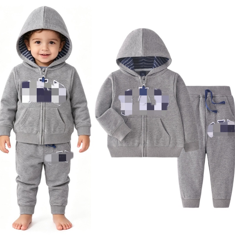 Lucky Baby Casaco Moletom Bebê Unissex 100% Algodão Com Capuz Zíper Estampado Ideal 12 a 36 Meses Uso Externo