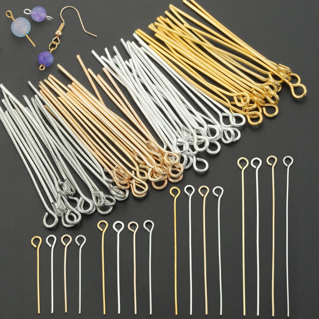 100 PCS DIY Jóias Fazendo Headpins 24/30/40/50mm Adequado Para Brincos , Pulseiras , Colares , Grampos De Cabelo , Decor
