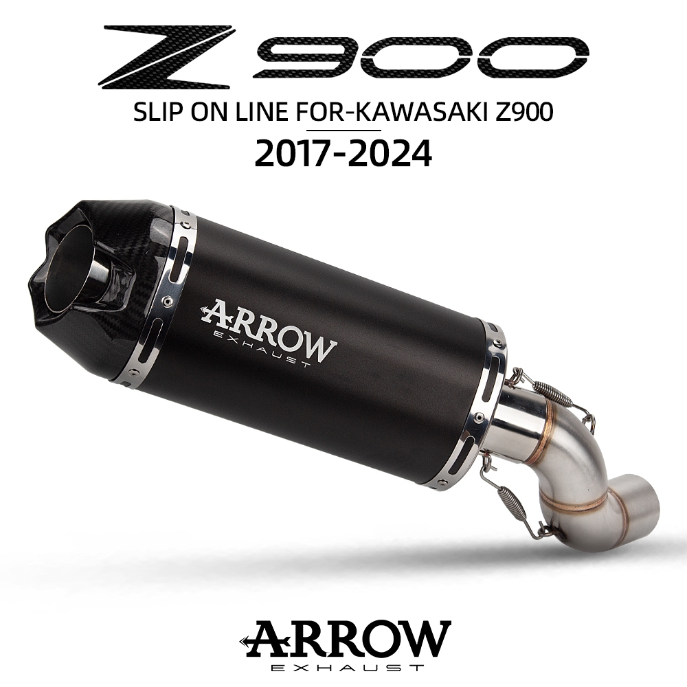 ARROW Racing Tubo De Escape De Motocicleta kit De Aço Deslizante Em Linha Para KAWASAKI Z900 2017-2024 Com DB killer