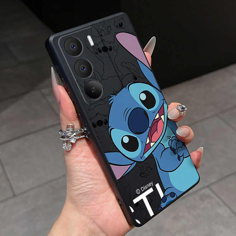 realme C71 5G C75 C75x Caso Ponto Feliz De Telefone Macio Sorriso Monstro Dos Desenhos Animados Capa De Silicone Líquido