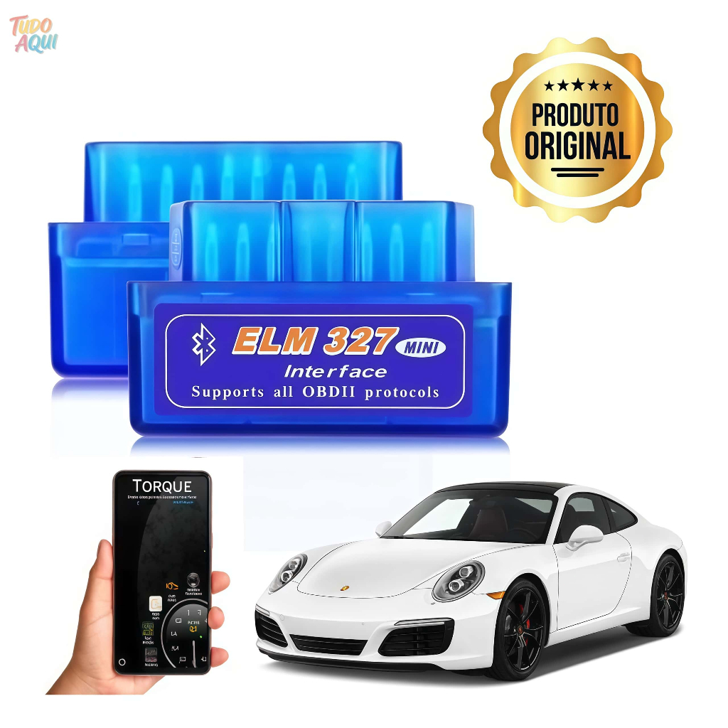 Scanner Automotivo Bluetooth OBD2 ELM327 para Android Diagnóstico Veicular Portátil