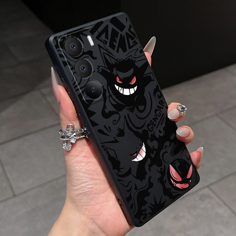 realme C71 5G C75 C75x Caso Pokemon Gengar Monstro Silicone Líquido Bonito Capa Macia