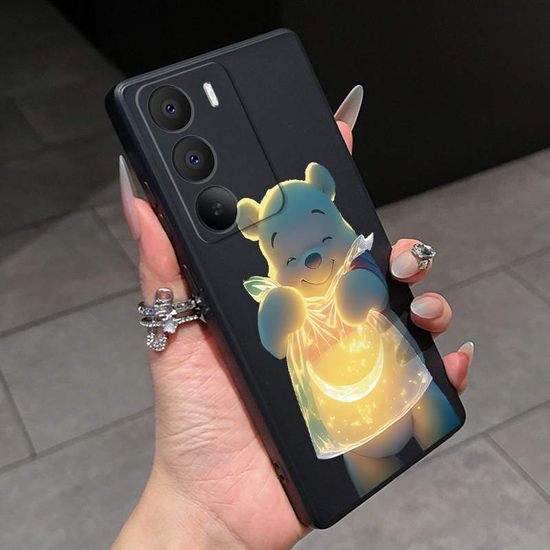Capa realme C71 5G C75 C75x Winnie The Pooh Flexível De Silicone Líquido Em Cor Doce