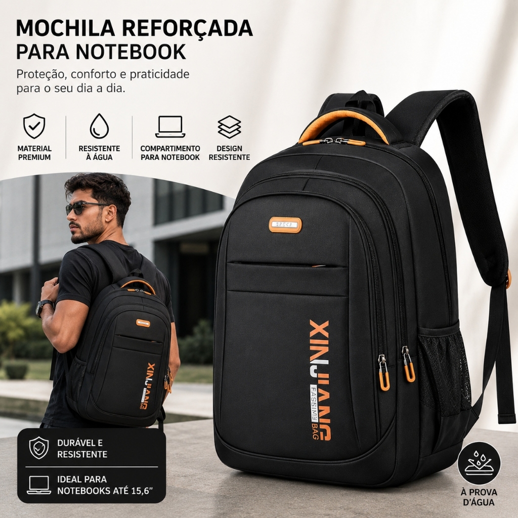 Mochila Bolsa Reforçada Notebook Impermeavel Material Premium Colorido Excecultivo