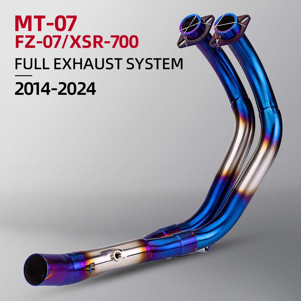 Tubo De Cabeçotes De Aço Inoxidável Para Escapamento De Motocicleta 51mm Yamaha R7 MT07 FZ07 XSR700 2014-2025