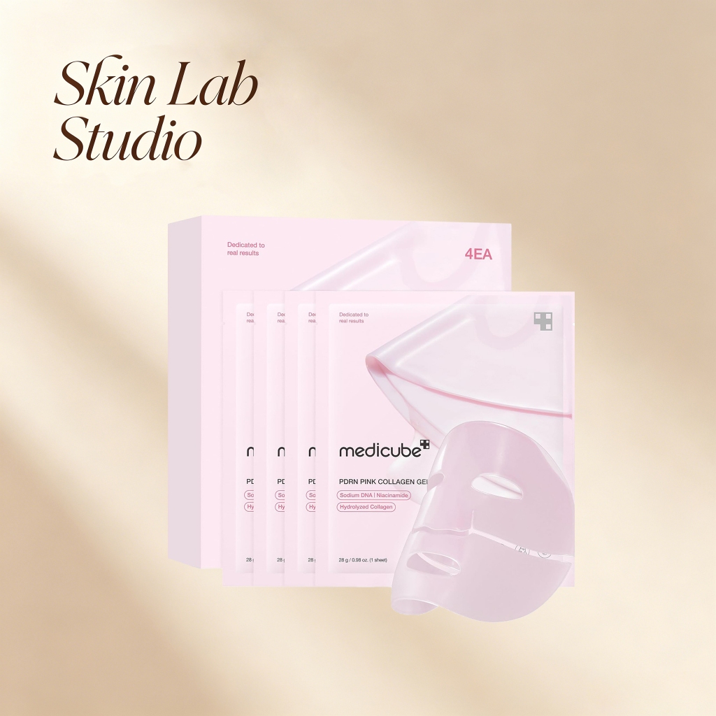 Medicube Máscara Jelly Gel com Colágeno Rosa e PDRN | Máscara Facial Noturna para Brilho e Elasticidade