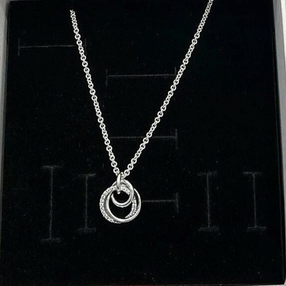 Conjunto Colar Feminino Prata 925 Circular Clássico, Presente Aniversário Festas