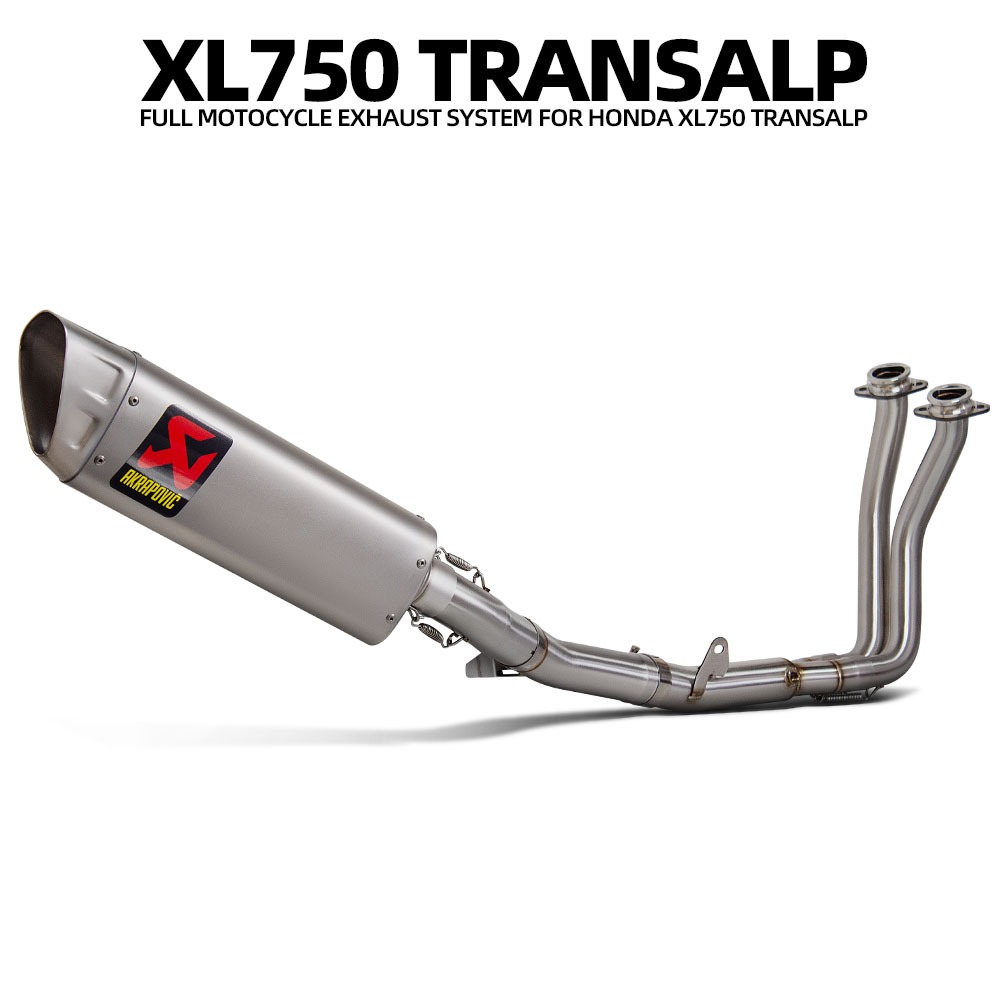 Akrapovic GP racing Tubo De Escape Da Motocicleta kit Aço Sistema Completo Para Honda XL750 Transalp 750