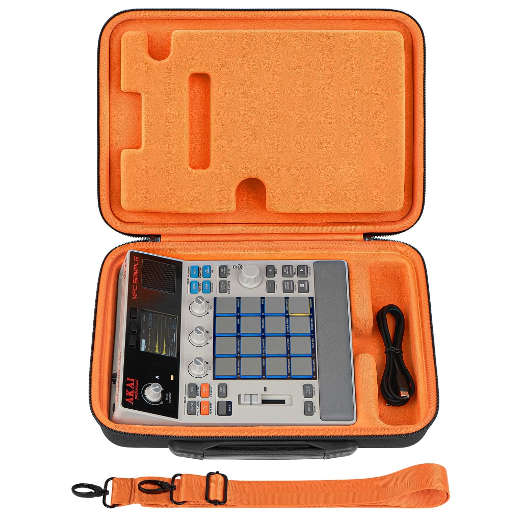Estojo De Viagem Geekria Hard Shell Compatível Com Amostrador Portátil Autônomo Akai Professional MPC , Bolsa De Transpo