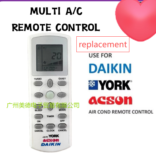 Usado Para YORK Daikin Acson ECGS01-i ECGS01-2 York1 York2 York3 York4 York5 RCK-RZ01Aircond Controle Remoto De Ar Condi