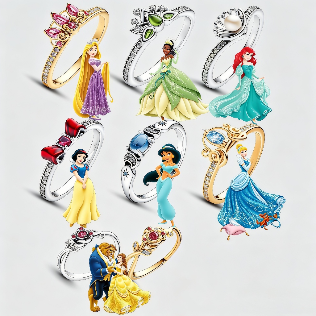 Entrega em 24 horas Anel de prata S925S feminino série princesa anel joia Premium presente Não Desbota