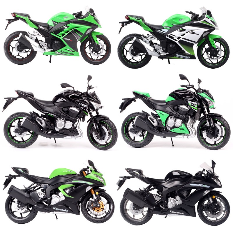 Escala 1 : 12 Kawasaki Z800 Z900 Ninja ZX6R 250 R 400 ZX10R Bicicleta De Corrida Diecast Brinquedo Veículo Modelo Motoci