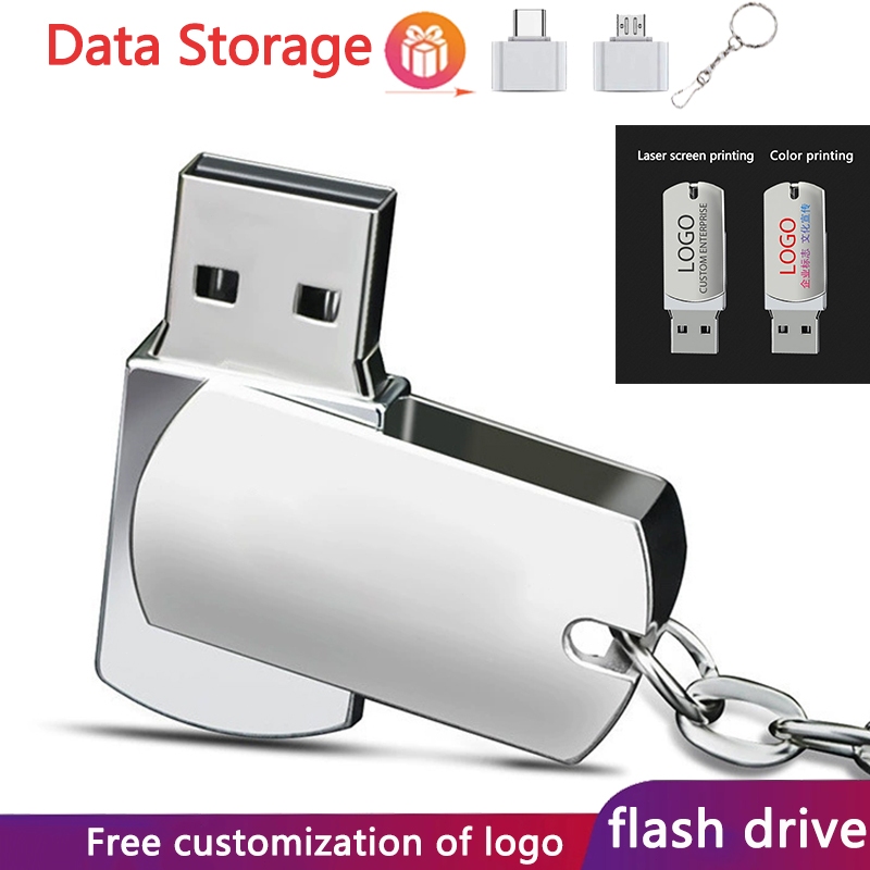 Unidade flash USB à prova d'água de Metal 2TB-8GB, Universal para celular e computador