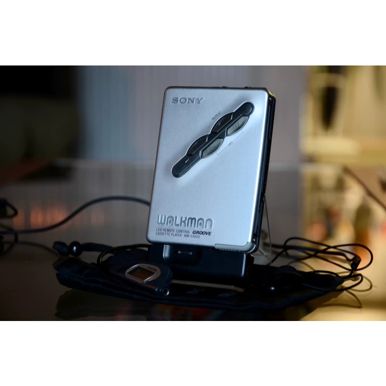 Leitor de cassetes Sony Walkman WM-EX600, máquina muito nova, série ultrafina, com fone de ouvido controlado por fio, ac