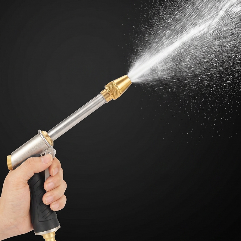 Pistola De Bico De Mangueira De Alta Pressão Para Jardim De Carro 3 Modos De Pulverização Ajustáveis De Metal Resistente