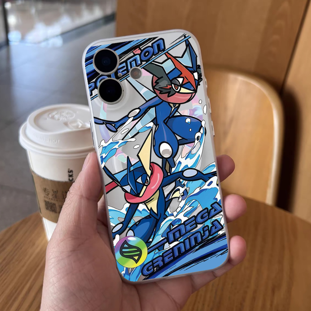 Mage Pokémon Greninja Para iPhone 17Promax Capa Magnética Charizard 16Pro 13 Carregamento Sem Fio À Prova De Choque Bran
