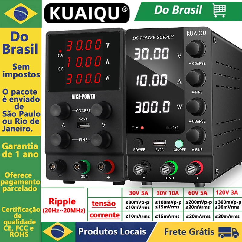 Fonte De Alimentação KUAIQU DC Variável , Comutação Ajustável Regulada Por Fontes De Laboratório De Bancada De Alta Prec