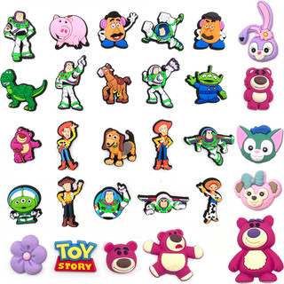 Toy Story Cartoon Encantos DIY Acessórios De Sapato Decorar Chinelos Pinos Sandálias Five…