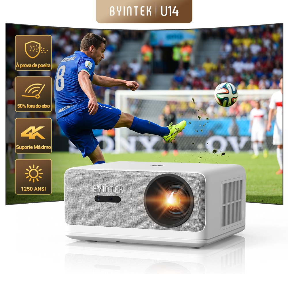 BYINTEK LOVE U14 Full HD 1080P Projector 4K Smart Bluetooth WiFi 6 1250ANSI Home Theater Projector