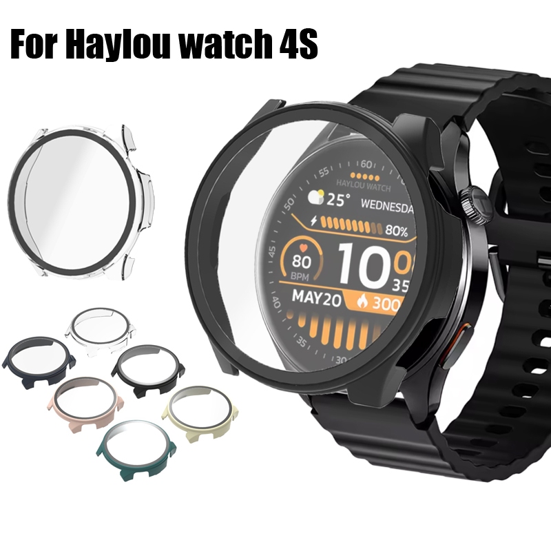 For Haylou watch 4S Case Smart watch Inteligente Capa Completa Protetor Pára-Choques Escudo Filme De Tela De Vidro