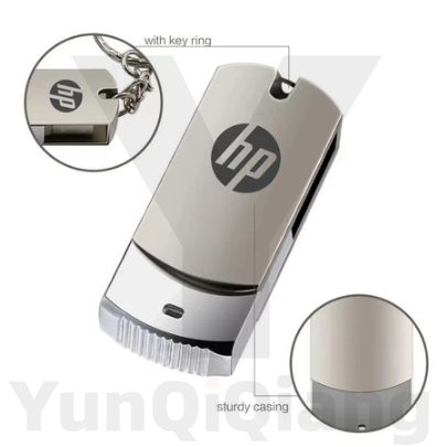 Metal HP Rotating Mini Flash Drive Pendrive De Alta Velocidade 1GB 2GB 4GB 8GB 16GB 32GB 64GB 128GB 2TB USB 3.0 À Prova