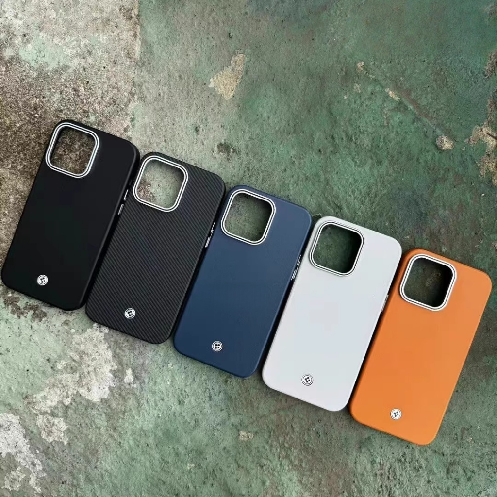 Spigen Business Leather Magnetic Shell Para Iphone 13 14Pro 15Pro Max Air Capa De Proteção Anti-Queda Com Caixa