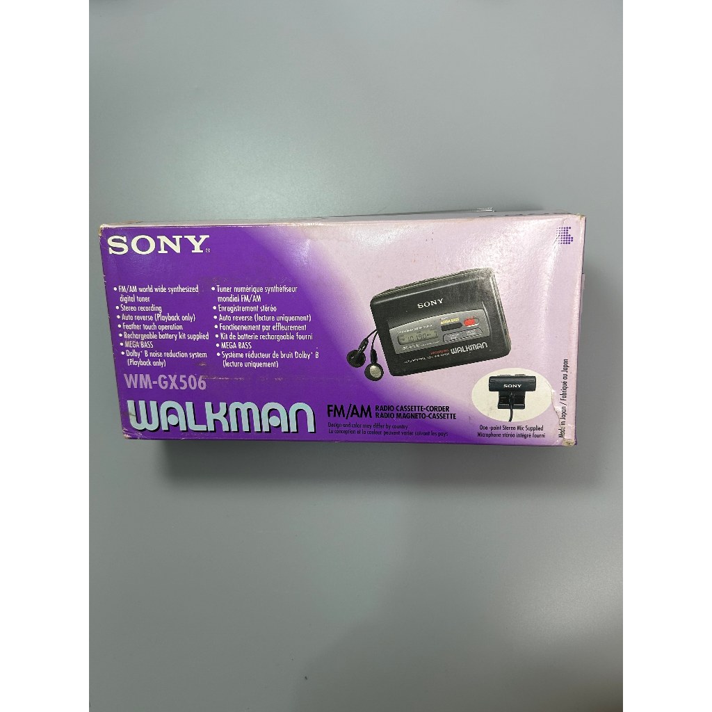 Sony GX506 Walkman , Novo Estoque Antigo , Reprodutor/Gravador/Rádio 3 Em 1 Feito No Japão , Dolby NR + MEGA BASS De 2 E