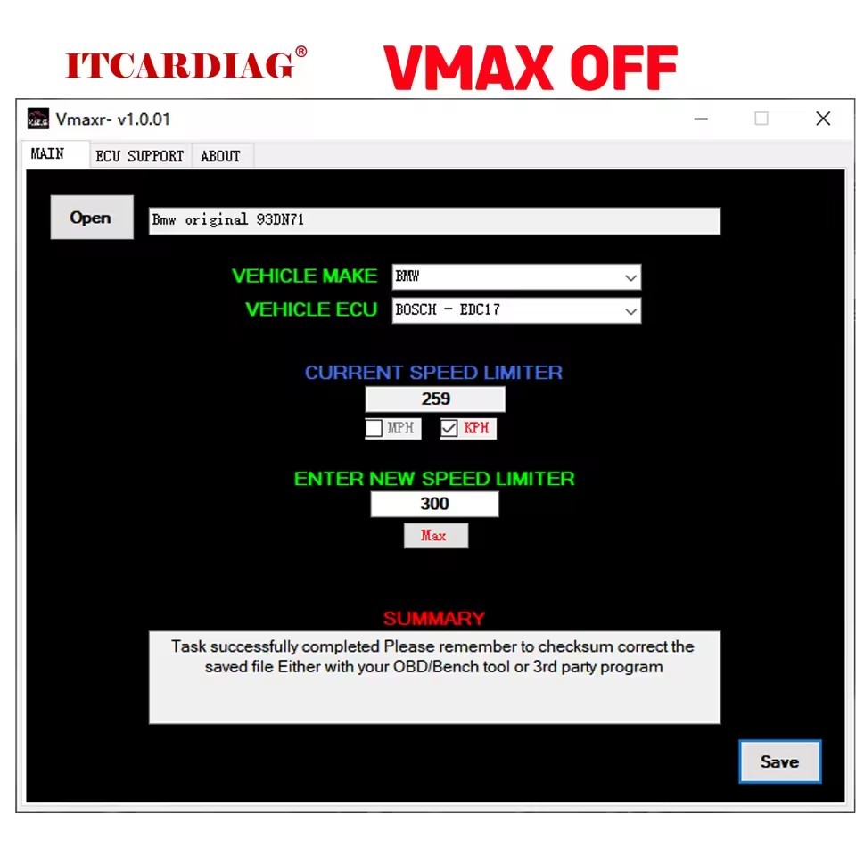 Vmaxr Vmax Desligado Software Desbloquear O Limitador De Velocidade Dos Carros Para VAG ALFA BMW FIAT HYUNDAI KIA OPEL S