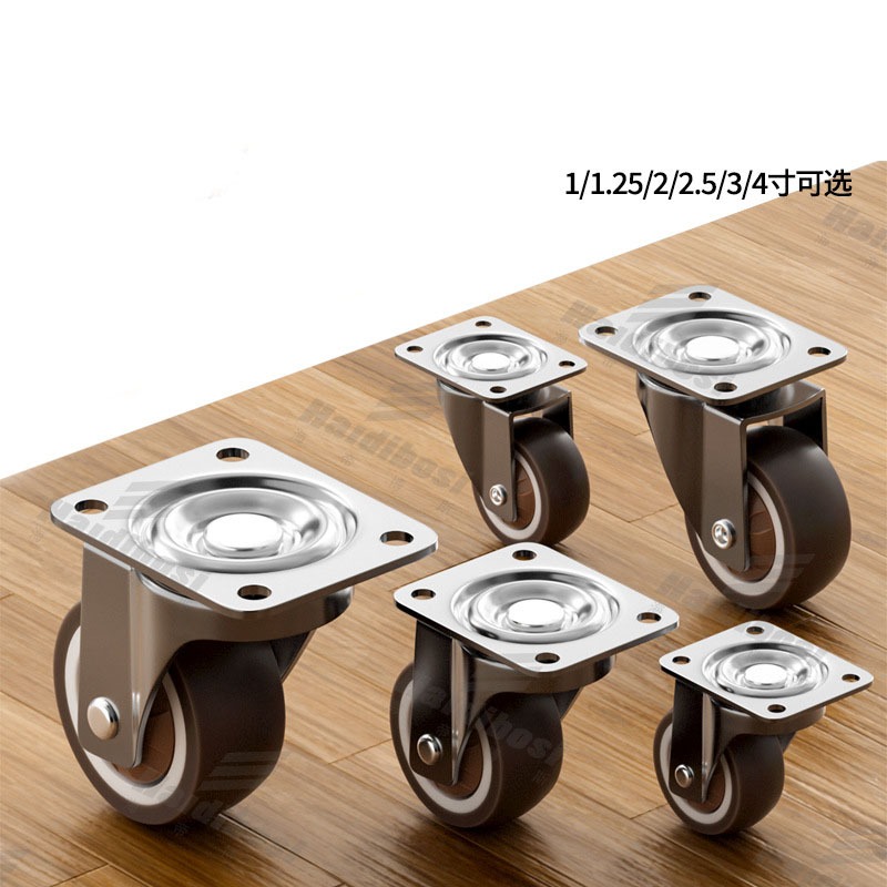 Rodízio de móveis 3cm 5cm universal 7cm Pet esteira rolo parafuso pólo polia com eixo silencioso roda universal