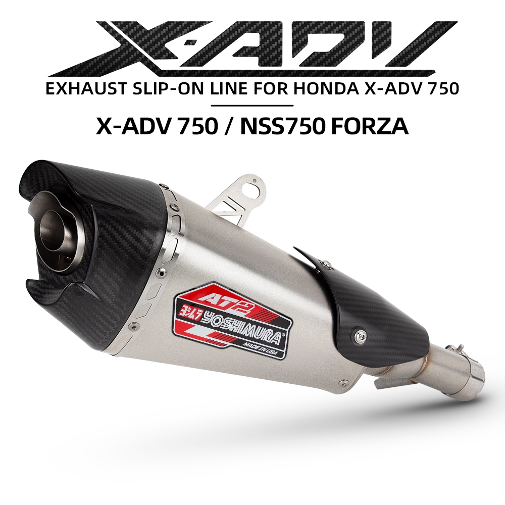 Yoshimura AY2 Corrida Tubo De Escape Da Motocicleta kit Aço Deslizamento Na Linha Para Honda Força NSS750 X-ADV750 ADV 7