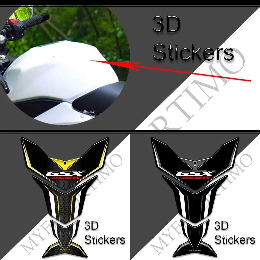 Para Suzuki GSX 250R-250R GSX250R Motocicleta 3D Espinha De Peixe Adesivos Almofada Do Tanque De Combustível Proteção Jo