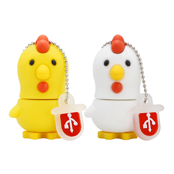 Bonito Amarelo Pintinho Em Forma De Unidade Flash USB Dos Desenhos Animados Criativo Pendrive 128MB4GB 8GB 16GB 32GB 64G