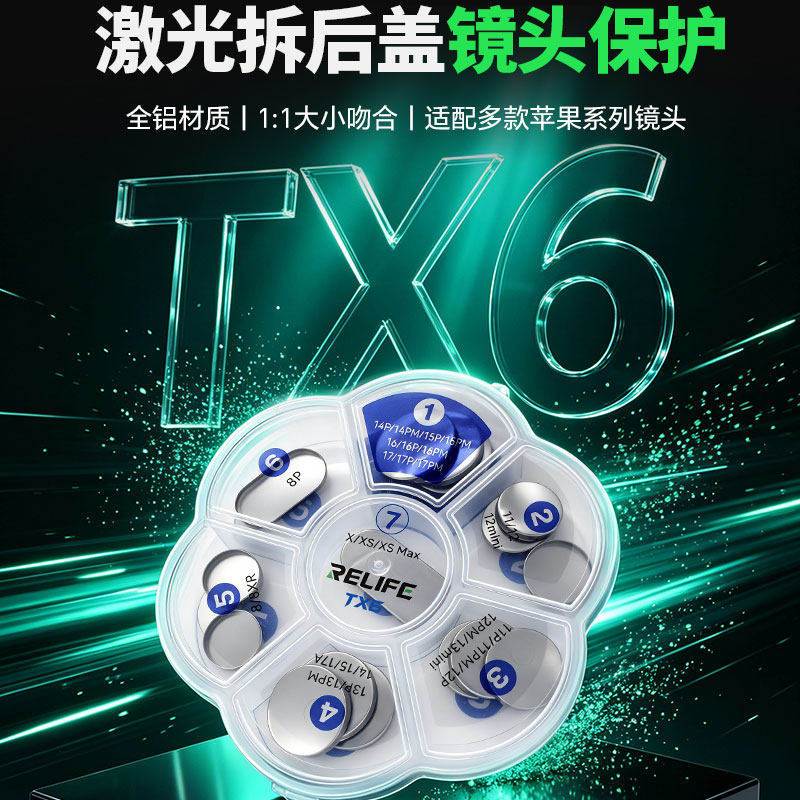 R RELIFE TX6 Golden Bell Cover Lens Capas protetoras com suporte para série IP17 e outros tipos de lentes IP, todos os m