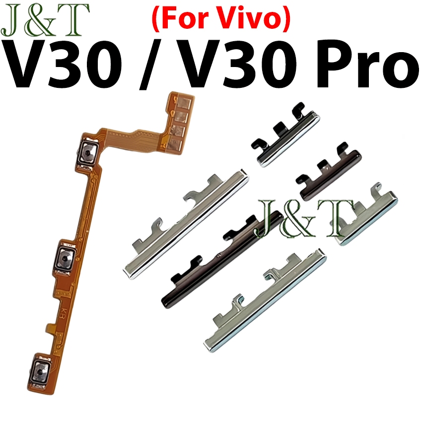 Botão De Volume Do Interruptor De Alimentação Liga/Desliga Flex Para VIVO V30 Pro V2318 V2319 Cima E Baixo Chave Lateral
