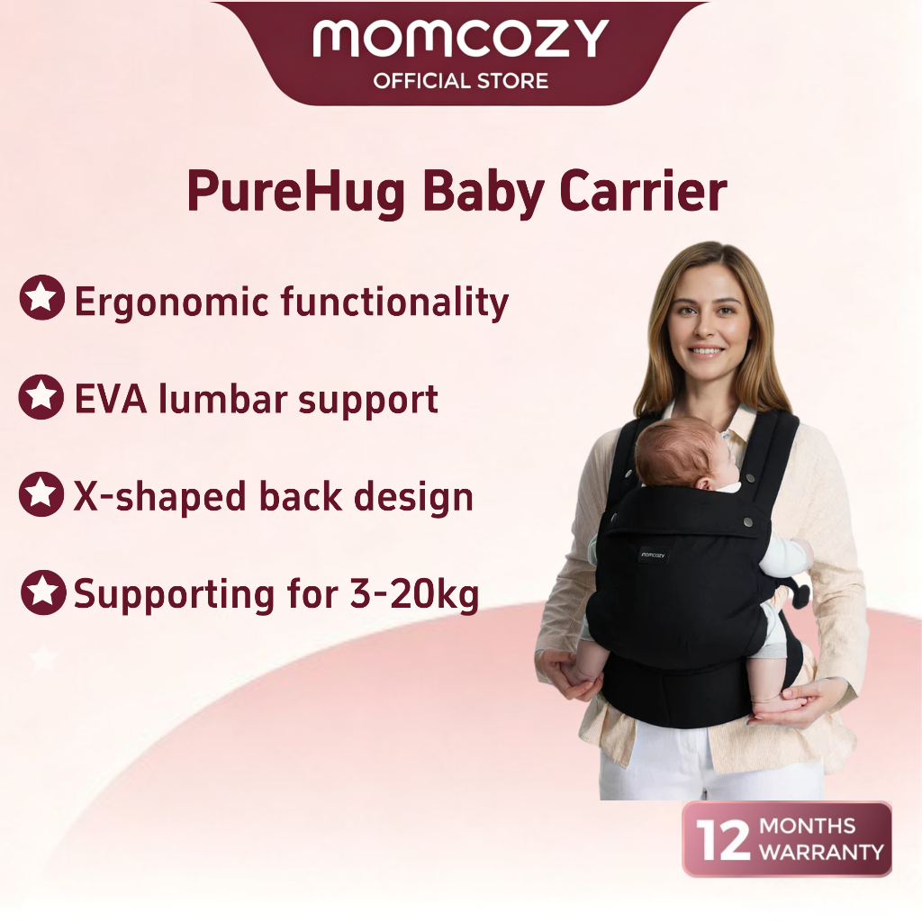Porta-Bebês Momcozy-Ergonômico , Aconchegante E Leve Para 7-44 Libras , Sem Esforço De Colocar , Mãos Livres , Suporte L
