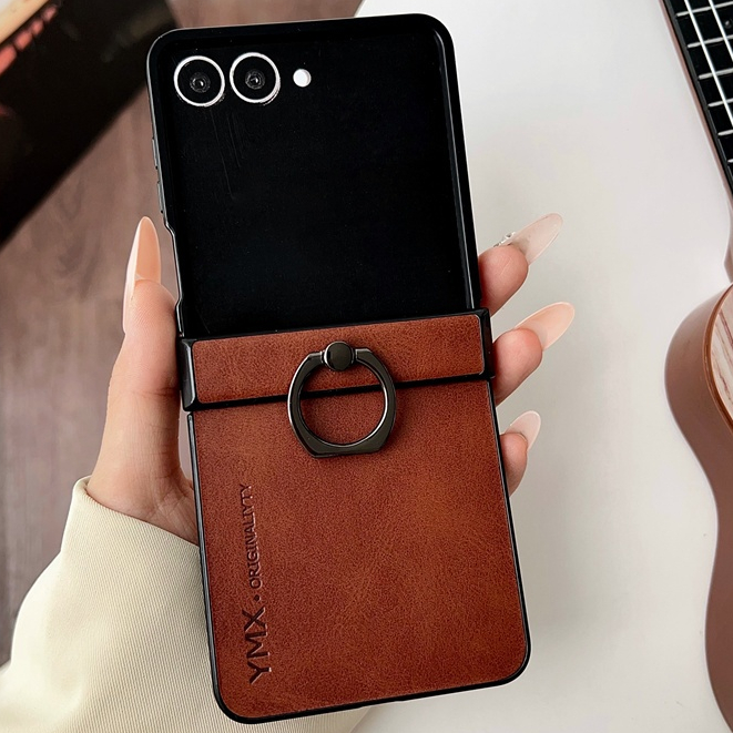 Capa De Couro Luxuosa Com Tela Dobrável Adequada Para Samsung Galaxy Z Flip 8 7